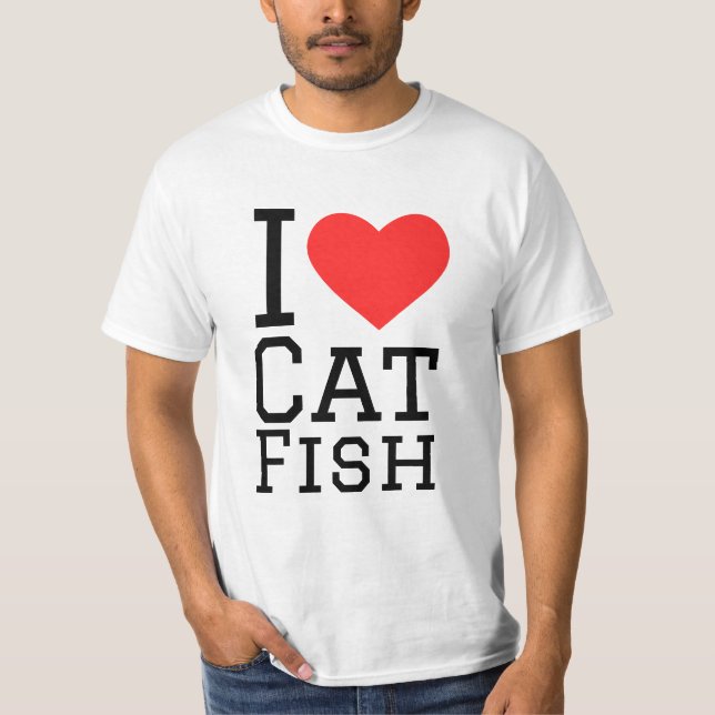 Camiseta Eu adoro peixe de gato (Frente)
