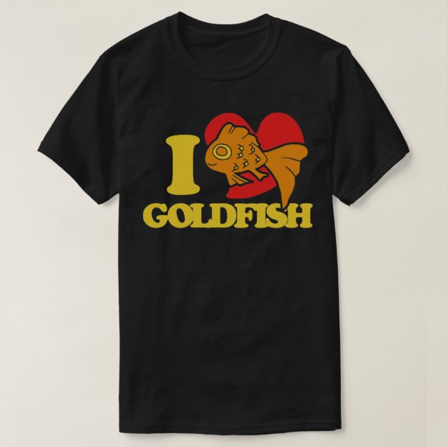 Camiseta Eu adoro peixe-dourado (Frente do Design)