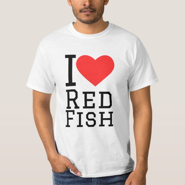 Camiseta Eu adoro peixe vermelho (Frente)