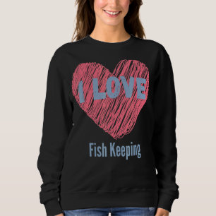 Camiseta Eu Adoro Peixes Que Mantêm A Imagem Do Coração Hob