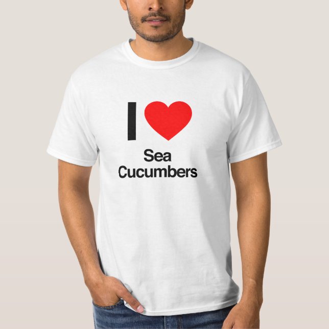 Camiseta eu adoro pepinos do mar (Frente)