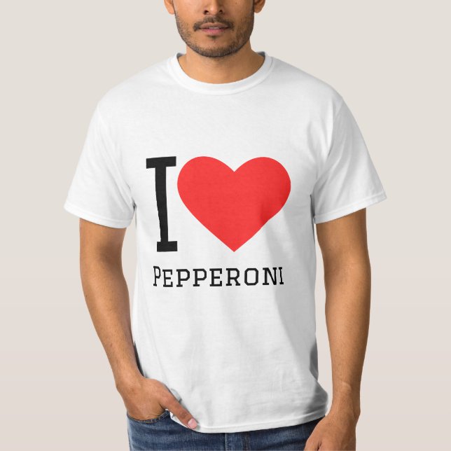 Camiseta Eu adoro pepperoni (Frente)