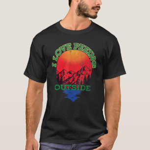 Camiseta Eu Adoro Pequim Lá Fora A Caminhar A Mochila Acam