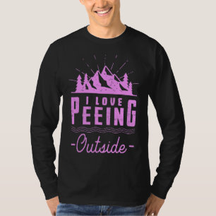 Camiseta Eu Adoro Pequim Lá Fora, Acampando Lá Fora 5