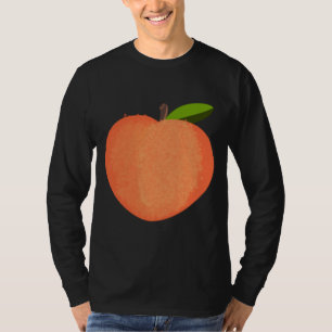Camiseta Eu adoro pêssegos - pêssego brilhante no meu peito
