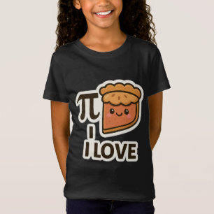 Camiseta Eu adoro Pi Sticker - Design de Teto e Pie Pun