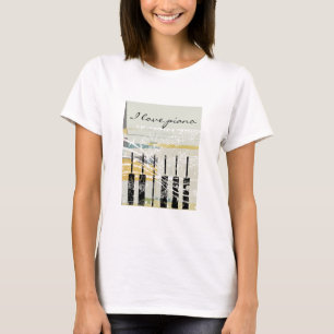 Camiseta Eu adoro piano