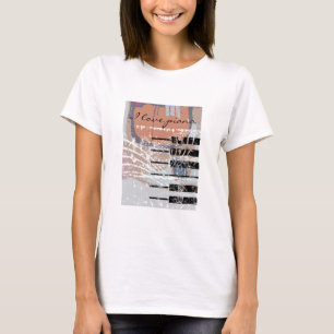 Camiseta Eu adoro piano