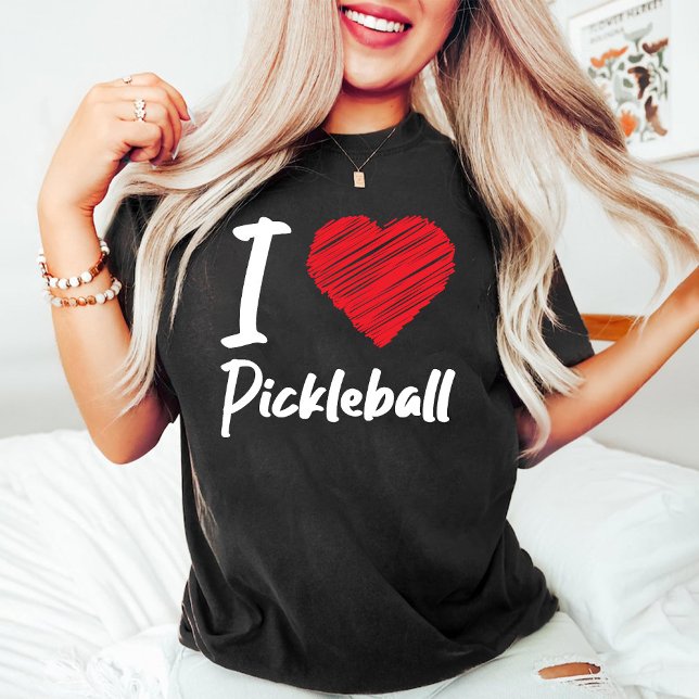 Camiseta Eu Adoro Pickleball | Esferas de seleção de reform (I Love Pickleball | Retirement Pickleball Black T-Shirt)