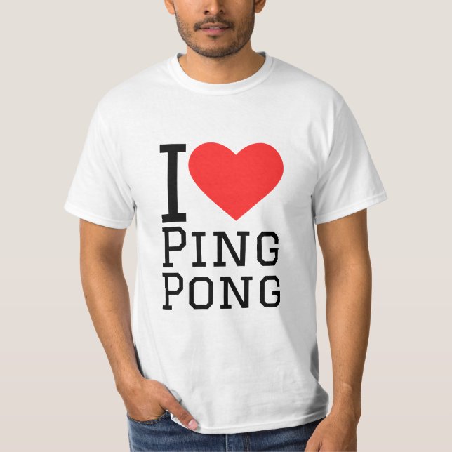 Camiseta Eu adoro ping pong (Frente)
