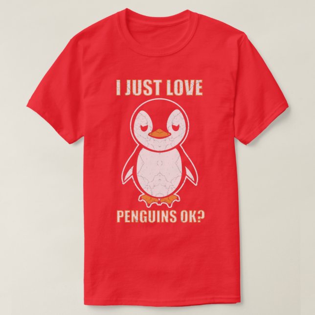 Camiseta Eu Adoro Pinguins1 (Frente do Design)