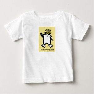 Camiseta Eu adoro PINGUINS - Vida selvagem Antártica -