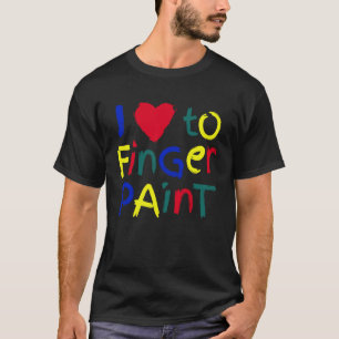 Camiseta Eu Adoro Pintar com os Dedos - Eu Pinto Crianças e