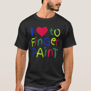 Camiseta Eu adoro pintar de dedo combinando Eu sou pintura 
