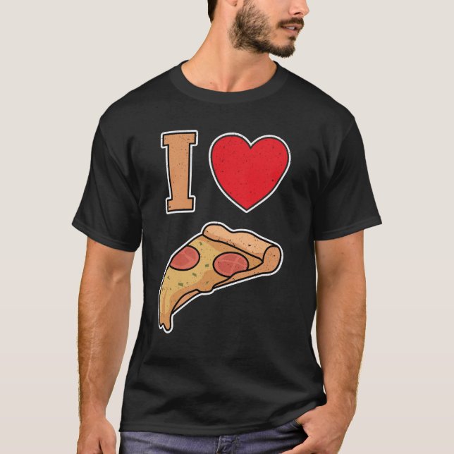 Camiseta Eu adoro pizza (Frente)