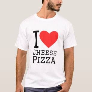 Camiseta Eu adoro pizza de queijo