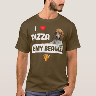 Camiseta Eu Adoro Pizza E Meu Cachorro Cachorro Pepperoni F