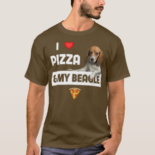 Camiseta Eu Adoro Pizza E Meu Cachorro Cachorro Pepperoni F