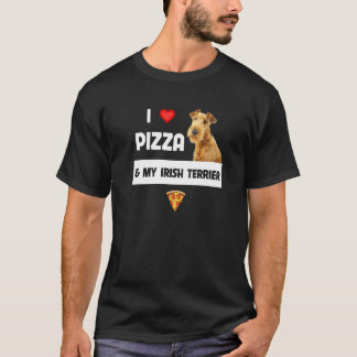 Camiseta Eu Adoro Pizza E Meu Terrier Ch Pepperoni Irlandês