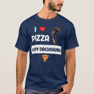 Camiseta Eu Adoro Pizza E Minha Dona De Cachorro Pepperoni