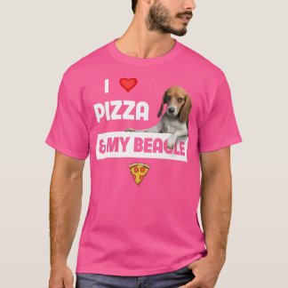 Camiseta Eu adoro Pizza e o meu dono de Cachorro Pepperoni 