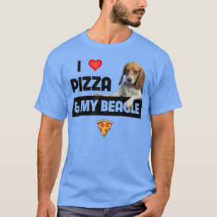 Camiseta Eu adoro Pizza e o meu dono de Cachorro Pepperoni