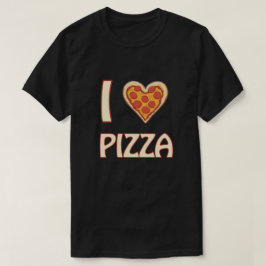 Camiseta Eu adoro Pizza - Presente de Comida Engraçado