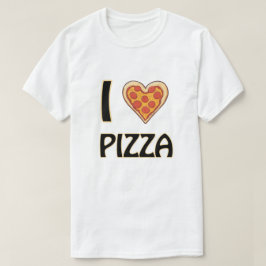 Camiseta Eu adoro Pizza - Presente de Comida Engraçado