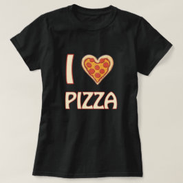 Camiseta Eu adoro Pizza - Presente de Comida Engraçado