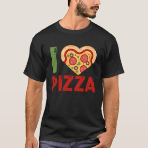 Camiseta Eu adoro Pizza Slice Cardíaca comida para crianças