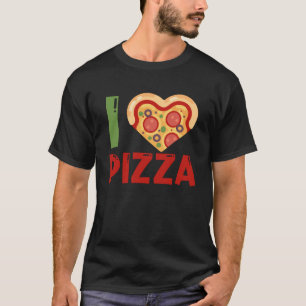 Camiseta Eu adoro Pizza Slice forma comida para mulheres