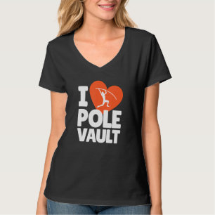 Camiseta Eu Adoro Pole Vault Vazando Salto Alto Salto No Co