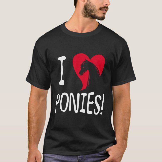 Camiseta Eu Adoro Pôneis (Frente)