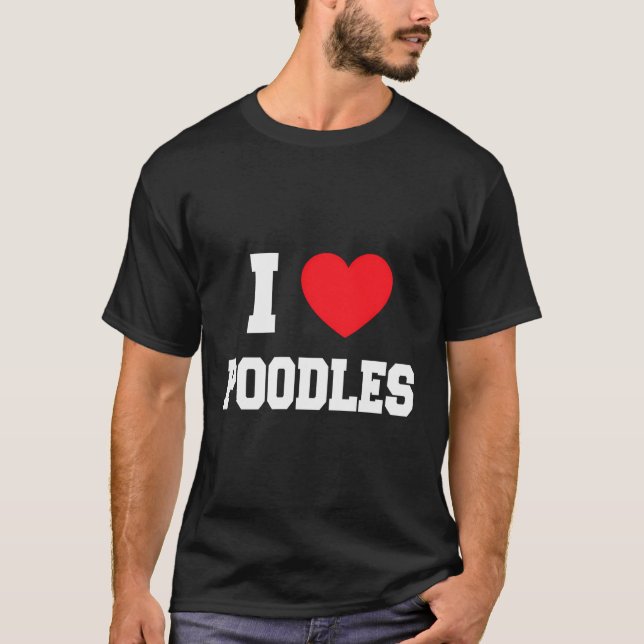Camiseta Eu Adoro Poodles (Frente)