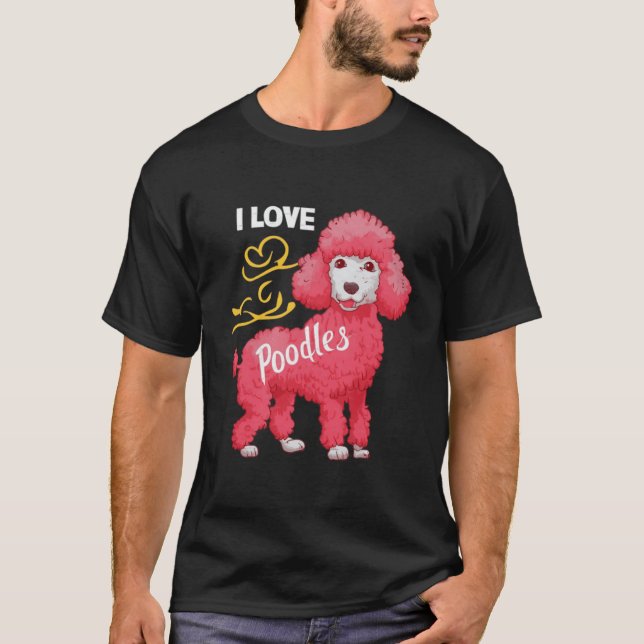 Camiseta Eu adoro poodles (Frente)
