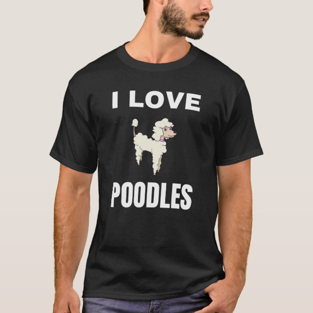 Camiseta Eu adoro Poodles (Frente)
