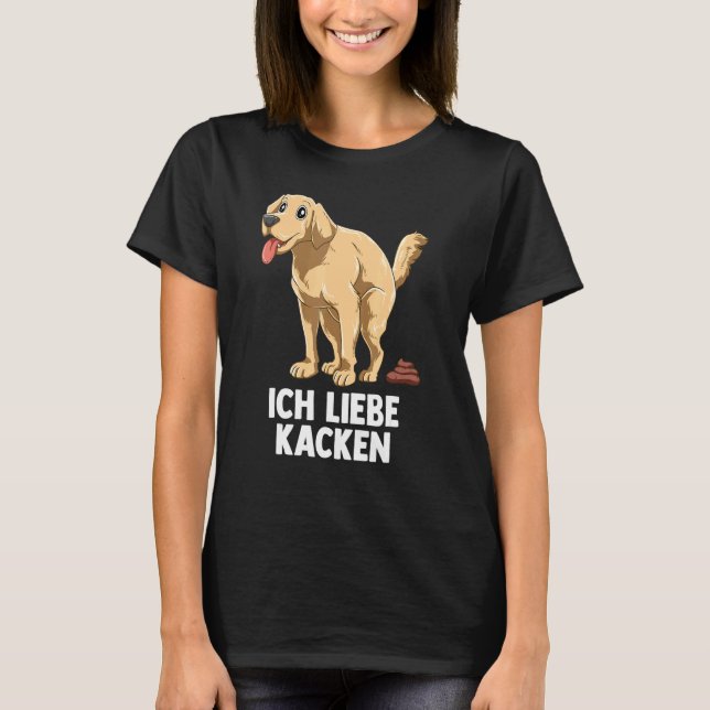 Camiseta Eu Adoro Poop E Cães (Frente)