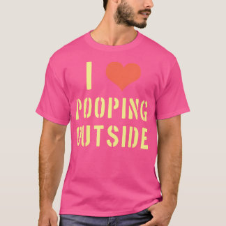 Camiseta Eu Adoro Pooping Fora De Camping Camping Shirt