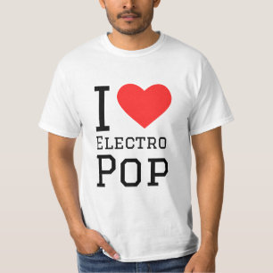 Camiseta Eu adoro pop de eletro