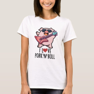 Camiseta Eu Adoro Porco E Rolo Música Engraçada Pig Pun