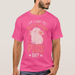 Camiseta Eu Adoro Porcos OK Piggie Lover Swine Fazenda