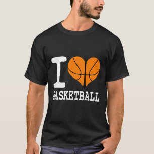 Camiseta Eu adoro Presente de Esportes de Bola de Basquete 