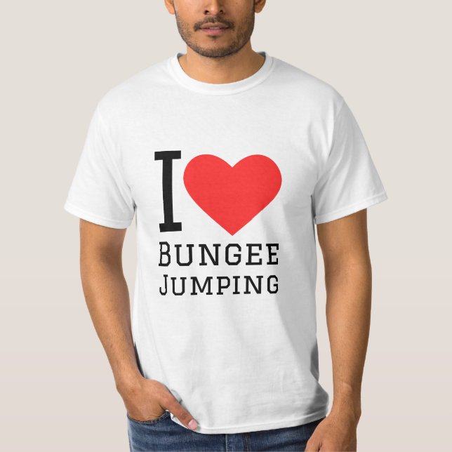Camiseta Eu adoro pular de bungee (Frente)
