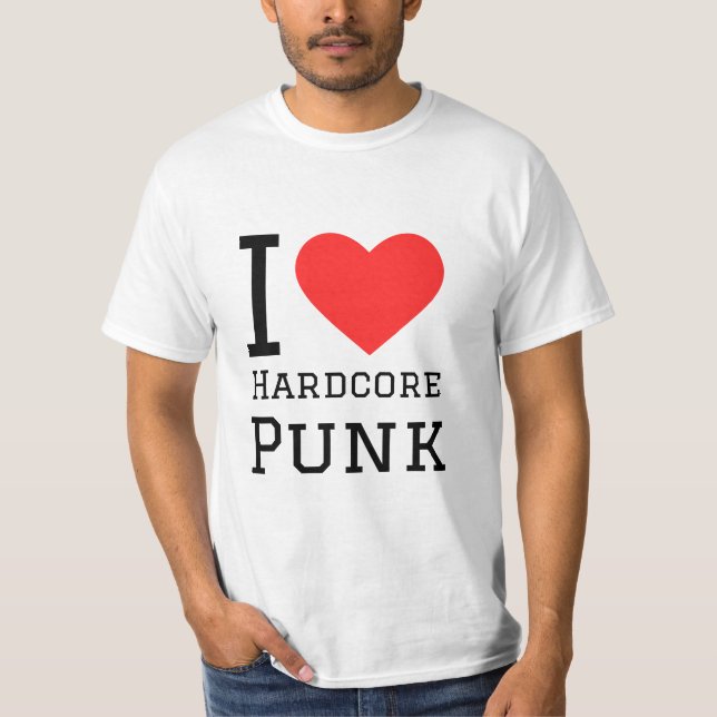 Camiseta Eu adoro punk duro (Frente)