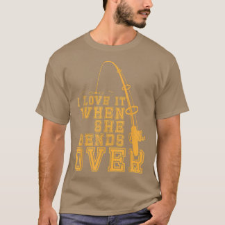 Camiseta Eu Adoro Quando Ela Se Aproxima Da Pesca Engraçada