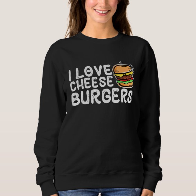 Camiseta Eu Adoro Queijo Burgers Hamburger Women E Cheesebu (Frente)