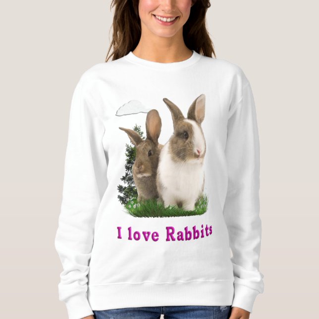 Camiseta Eu adoro Rabbitts (Frente)