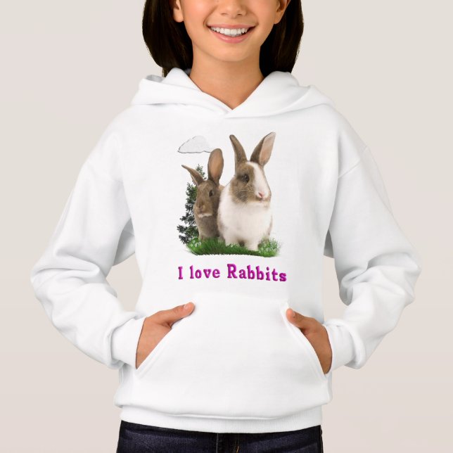 Camiseta Eu adoro Rabbitts (Frente)