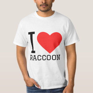 Camiseta Eu adoro raccoon
