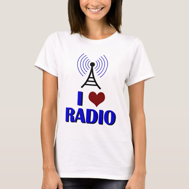 Camiseta Eu adoro rádio (Frente)